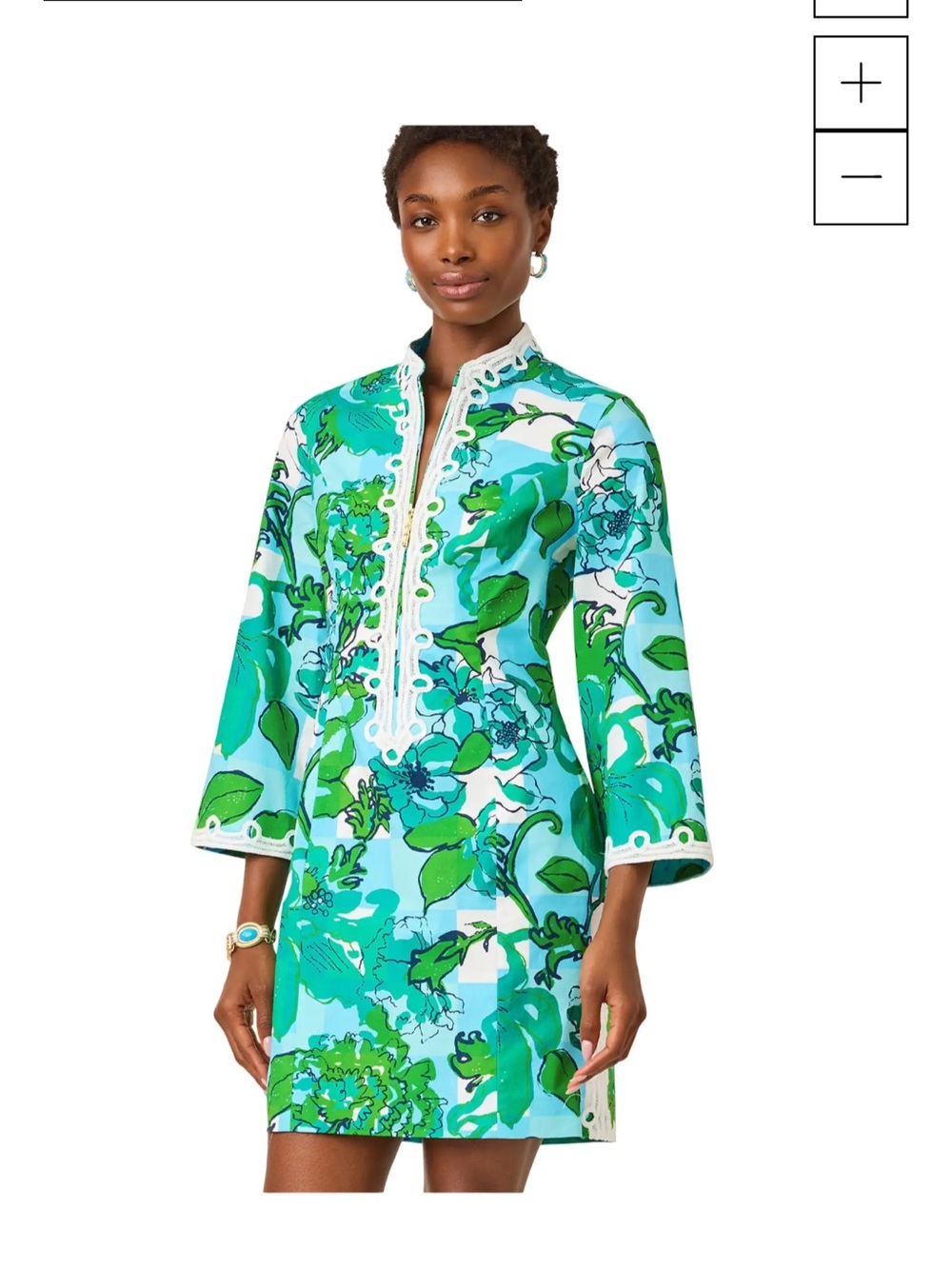 Lilly Pulitzer Green & Aqua Floral Shift Dress